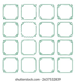 set of green frames on white background vector
Vector icons of frames on white background eps