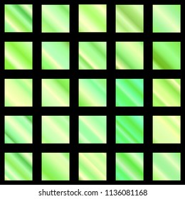 Set of green gradient. Green color gradient collection. Vector EPS 10.