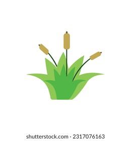 set green grass vector illustration
