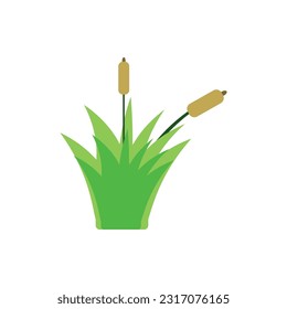 set green grass vector illustration