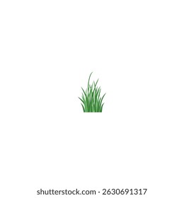 Set of Green Grass Vector Illustration in Different Shapes and Styles for Landscape Design