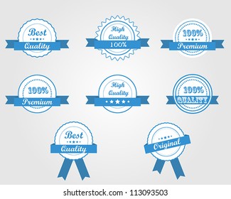set of green guality ribbons