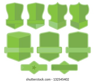 set of green labels