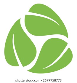 Conjunto de diseños de hojas verdes con potencia plana. Ilustraciones de hojas simples. Vectores de hojas, tema de la naturaleza.