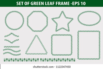 set of green leaf frame, easy to modify