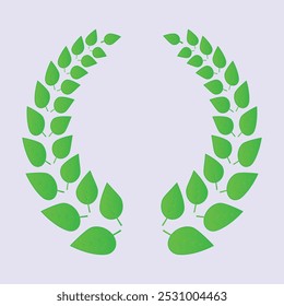 Set of green Leaf logo template vector icon illustration design