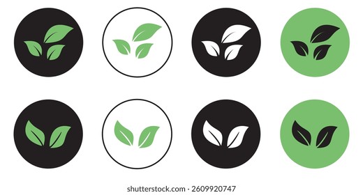 set of green leaf vector icon element, leaf, nature, plant, vector, green, icon, tree, design, illustration, eco, set, pattern, spring, ecology, floral, natural, symbol, branch, leaves, summer, eco . 