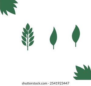 A set of green leaves and leaves free download