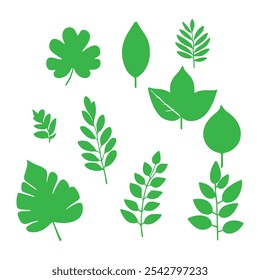 A set of green leaves and leaves free download