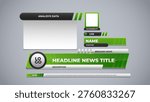 set green lower third with accessibility for broadcast media template design