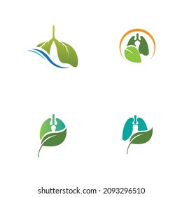 conjunto de diseños vectores del logo Green Lung