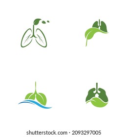 conjunto de diseños vectores del logo Green Lung