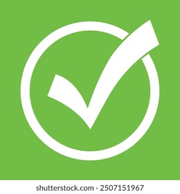 Set von grünen ok, akzeptieren oder ja Schaltflächen Icon-Sammlung. Symbol oder korrektes Symbol überprüft. Vektorgrafik. 