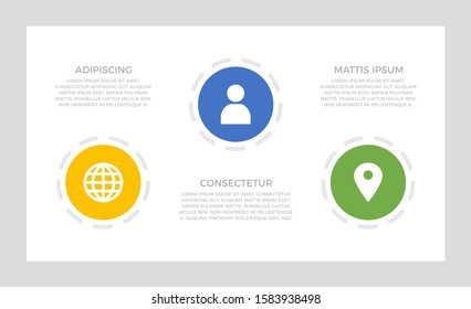 Set of green and orange, blue elements for infographic presentation slides with charts, graphs, steps, timeline, circles, number options.