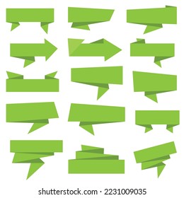 Banners de papel verde