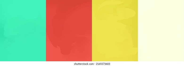 Set of green, red and yellow vector gradients. Collection of nice looking and stylish rectangles.