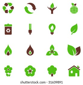 Set Green Symbols Stock Vector (Royalty Free) 31639891 | Shutterstock