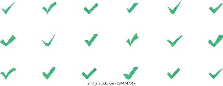 conjunto de iconos de marca de graduación verde