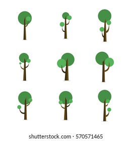 Set or green tree style collection stock