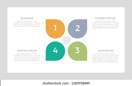 Set of green and turquoise, orange, gray elements for infographic presentation slides with charts, graphs, steps, timeline, circles, number options.