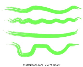 Set of green vector brush strokes
Vector brush strokes waves on transparent, white background
