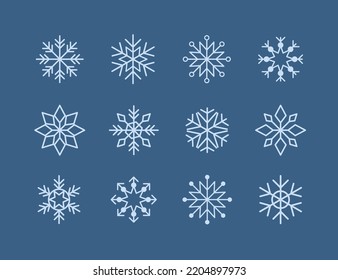 Set of green and white Christmas trees, colorful decorations with gift boxes with ribbons, coniferous fir, covered with snow, vector cartoon style