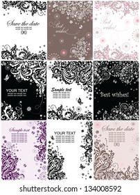 Set of greeting banners