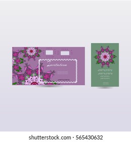 Set of greeting card or invitation layout design