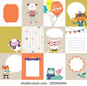 Set of greeting card templates