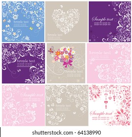 Set of greeting cards