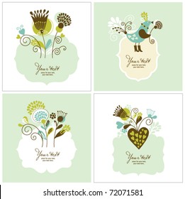 set of greeting cards