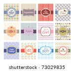 set of greeting cards design