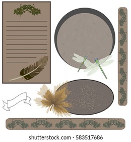 set of greeting cards, design, invitation, banner