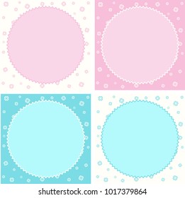 set of greeting cards design in pastel tones