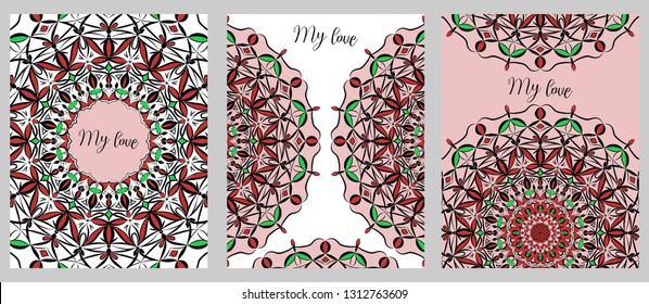 a set of greeting cards for different holidays, you can also use as a print, cover and apply in your design