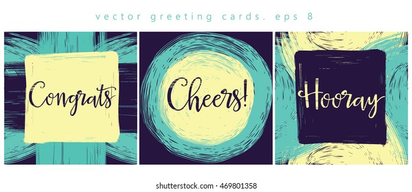 Set of greeting cards / invitation cards design / birthday party