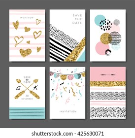 Set of greeting/ invitation cards design