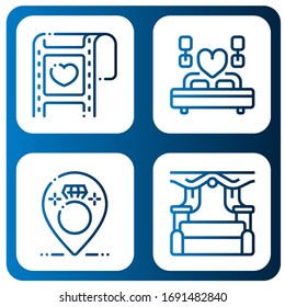Set of greetings icons. Such as Wedding , greetings icons