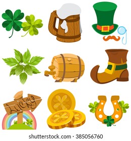 Set with greetings for St. Patrick's Day.