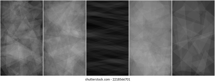 Conjunto De Fondo Geométrico De Resumen Gris. Ilustración De Vectores, Eps 10.