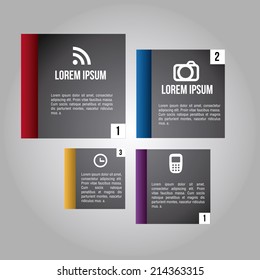 a set of grey boxes with text and silhouettes for data management
