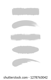 set of grey stripe painted in watercolor isolated on white background, grey water color brush strokes set, illustration paint brush soft in concept watercolor paint, grey colors acrylic water color