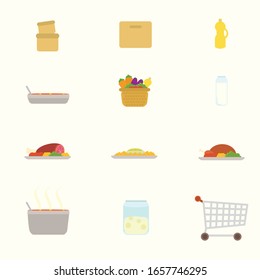 a set of groceries before big feast