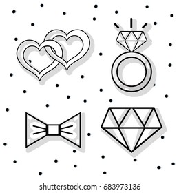 set groom and bried accesories decoration design