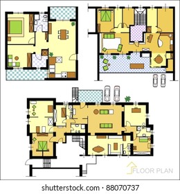 Set of ground floor blueprints