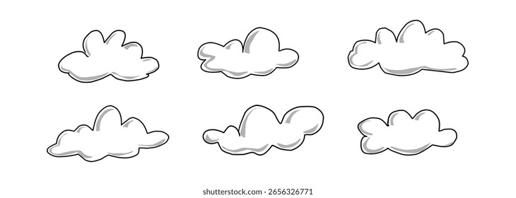 set group clouds vector design illustration.eps