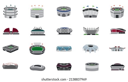 Set group desings stadium vector illustration