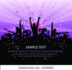 set of group peoples dance vector. flyer