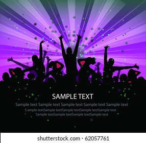 set of group peoples dance vector. flyer