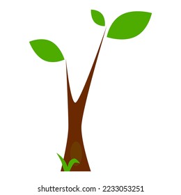 Set of grow up tree on white background. Use in Investment 